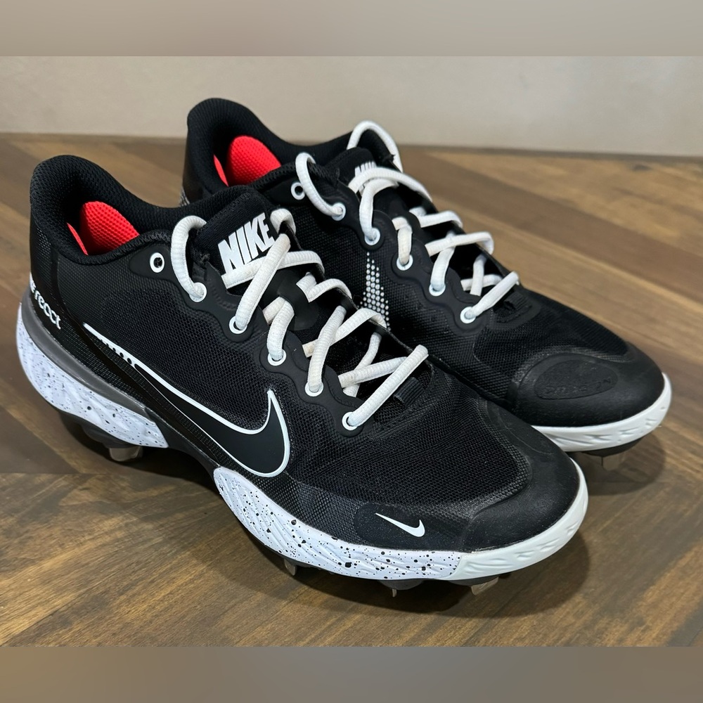 Nike Alpha Huarache Elite 3 Low Men's Cleats Sz 7 Black White CK0746-010